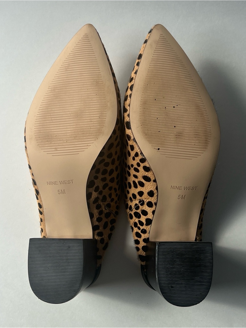 Nine West Leopard-Print Pointed-Toe Mules in Tan & Black - Picture 6 of 16